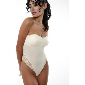 Black Limba Body Bandeau: Comforto de Microfibra y Encaje – Talla S