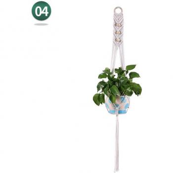 Macramé Cotton Hanging Basket – Artisan Plant Holder & Wall Décor