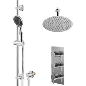 Circo Concealed Triple Thermostatic Shower System with Slide Rail Kit