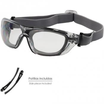 Lunettes de sécurité à branches caoutchoutées et verres transparents EN/166