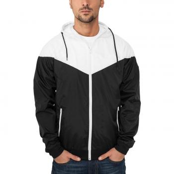 Urban Classics Men's Arrow Windrunner Jacket, Black/White, Regular Fit, XL