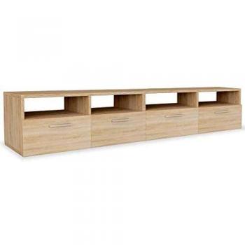 VidaXL Media Center 2 Pack, Engineered Oak Wood, 95x35x36 cm, Home Entertainment Unit
