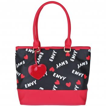 Damen-Heart-to-Heart Envy-Schmucktüte Schwarz Rot