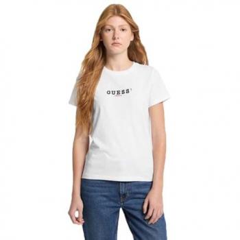 Guess Jeans Maglietta a maniche corte, 3D Embroidery in bianco