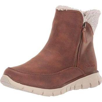 Skechers Femme Synergy Bottines Brown Tissu