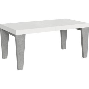 Table à Manger Kristo 180-284 cm, Pieds en Béton Gris