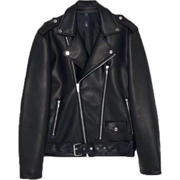 Blouson Moto Moderne en Cuir Synthétique ABOORUN