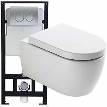 Inodoro Suspendido Economico Bernstein – NT2038 y Soporte G3004A Modelo 4111