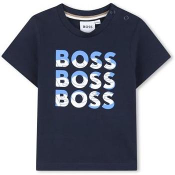 Camiseta de manga corta BOSS para bebé en color negro