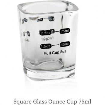 Quadratische Espresso-Tasse 60ml/75ml mit Messskala