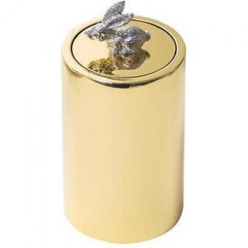 Nordic Round Toothpick Box with Animal Motif