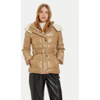 Liu Jo Classic Beige Quilted Hooded Jacket – XS