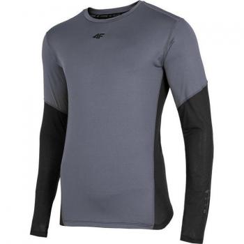 Camiseta 4F gris de manga larga para correr hombre