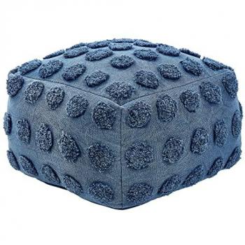 BELIANI Dekorativ Pouf Blau 50 x 50 x 35 cm für Wohnzimmer