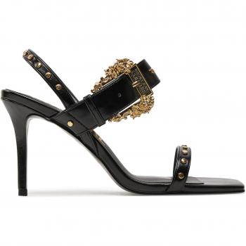 Sandalo tacco alto Versace Jeans Couture in pelle sintetica Nero 39