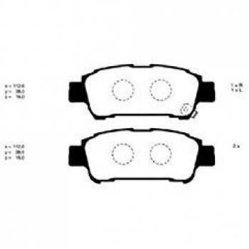 Bremsbelagsatz Ashuki 1083-9102 für Hinterachse Toyota Avensis Previa