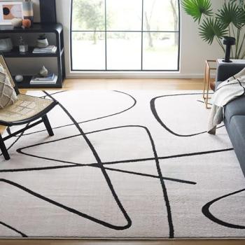 Alfombra Sofisticada Safavieh 244 x 305 cm, Avorio y Negro