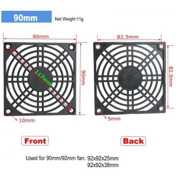 Gdstime 10Pcs Computer Mesh Dust Filter for PC Fans (40mm to 120mm)