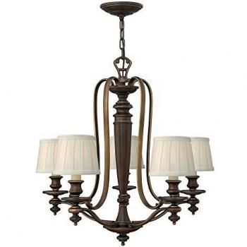 Dunhill 5 lampadario con paralumi plissettati E14