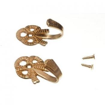 5mm Curtain Tie Back Hold Back Hooks Small Bow with Screws