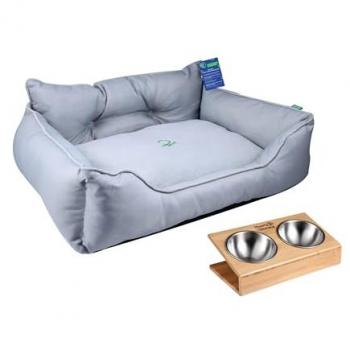 Dormitorio Premium para Mascota con Soporte de Bambú
