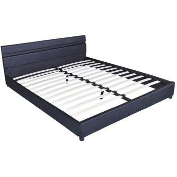 Letto in Ecopelle Nera 200x180 con Testa a LED – VidaXL