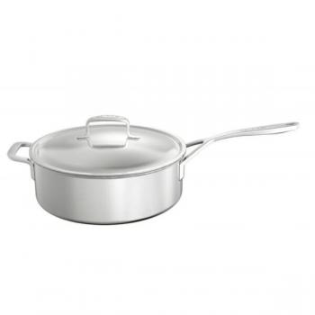 Demeyere Intense 5‑Schichten-Kochgeschirr 24 cm (Doppelteller) – Pfanne & Topf, silber