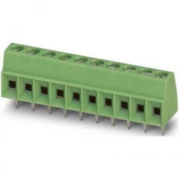 Borne Macho para PCB 10 Vías Verde 3.5mm 13.5A Montaje en Orificio