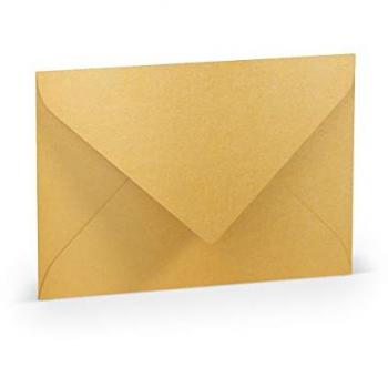 10 x Paperado B6 Gold Briefumschläge mit Nassklebung (5 Stück)