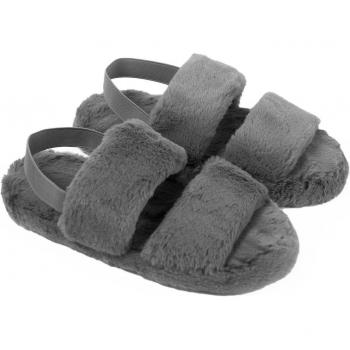 OHS Faux Fur Platform Slippers