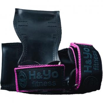 Women’s Small Pink PowerGrip Muscle Training Gloves + Wrist Strap