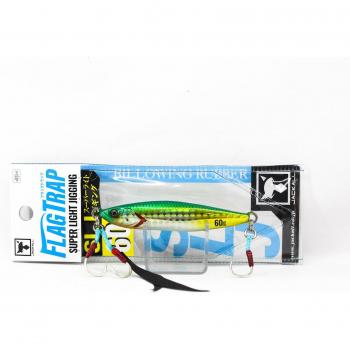 Trap de Bandera Metálica Jackall 60 g – Verde Ouro Hara Glow, Nº 2078