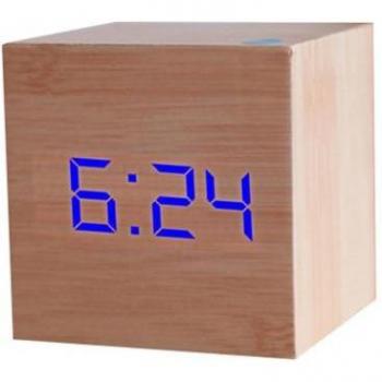 Intelligent Wooden Square Clock