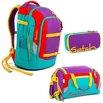Schulrucksack Satch Pack Flash Runner Set (3‑Stück)
