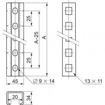 Schneider Electric 1200 mm Schienenmontage für Rack‑Einheiten (NSYTVR12 V) – Grau