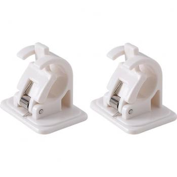 White Wall Curtain Rod Holders
