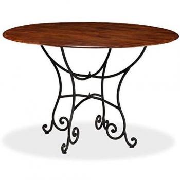 Tavolo da pranzo in legno di acacia con finitura color miele 120x76 cm