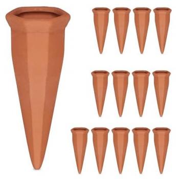 Set di Coni Irrigatori Relaxdays con Bottiglia 1,5 L in Terracotta