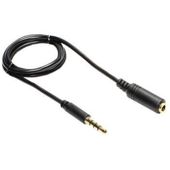 Audio Klinkenverlängerung 3,5mm, 1m, schwarz