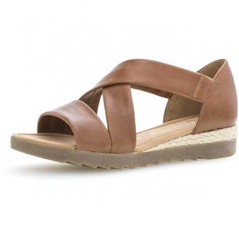Gabor Keilsandalen für Damen 22.711.55, Sandalette, Keilabsatz, Sommerschuh, bequem, Peanut
