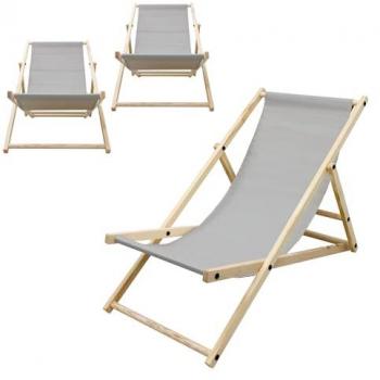 Gartenliege aus Holz im 3er Set