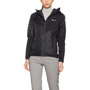 Salewa Ortles Hybrid 2 Prl W JKT, Vest de randonnée hybride Primaloft/Durastretch Femme, Noir