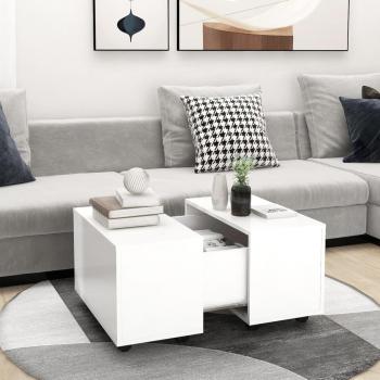 VidaXL Coffee Table White 23.6x23.6x15 Engineered Wood