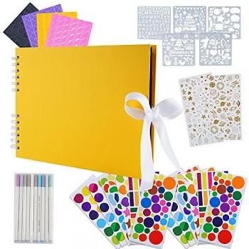 Couple Scrapbook in A4 Format, Yellow Exterior