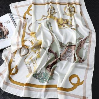 Silk Horse Design Women's Shawl 90x90cm
