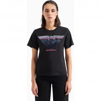 Emporio Armani Black Logo T-shirt for Women Size XS