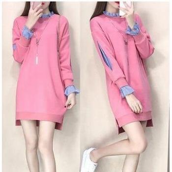 Irregular Hem Nursing Hoodie for Postpartum