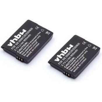 Vhbw Twin Battery Set for Siemens Gigaset SL3501 (900mAh, 3.7V, Li-Ion) White