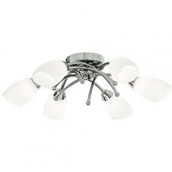 Searchlight Beautiful Opera Ceiling Light, 6-Bulb, Chrome