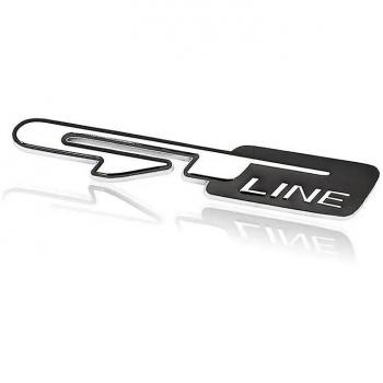 Décalcomanie 3D Kia GT Line Métal Noir Chrome Rouge